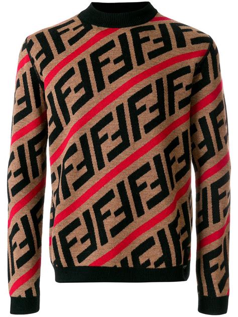 fendi red white blue striped sweater|vintage fendi sweater.